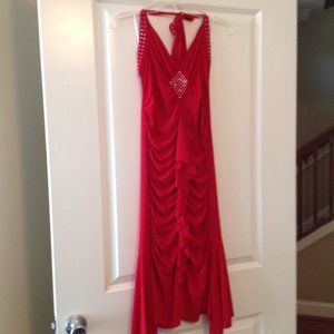 RED SEXY DRESS WITH SEQUINS - SIZE XL